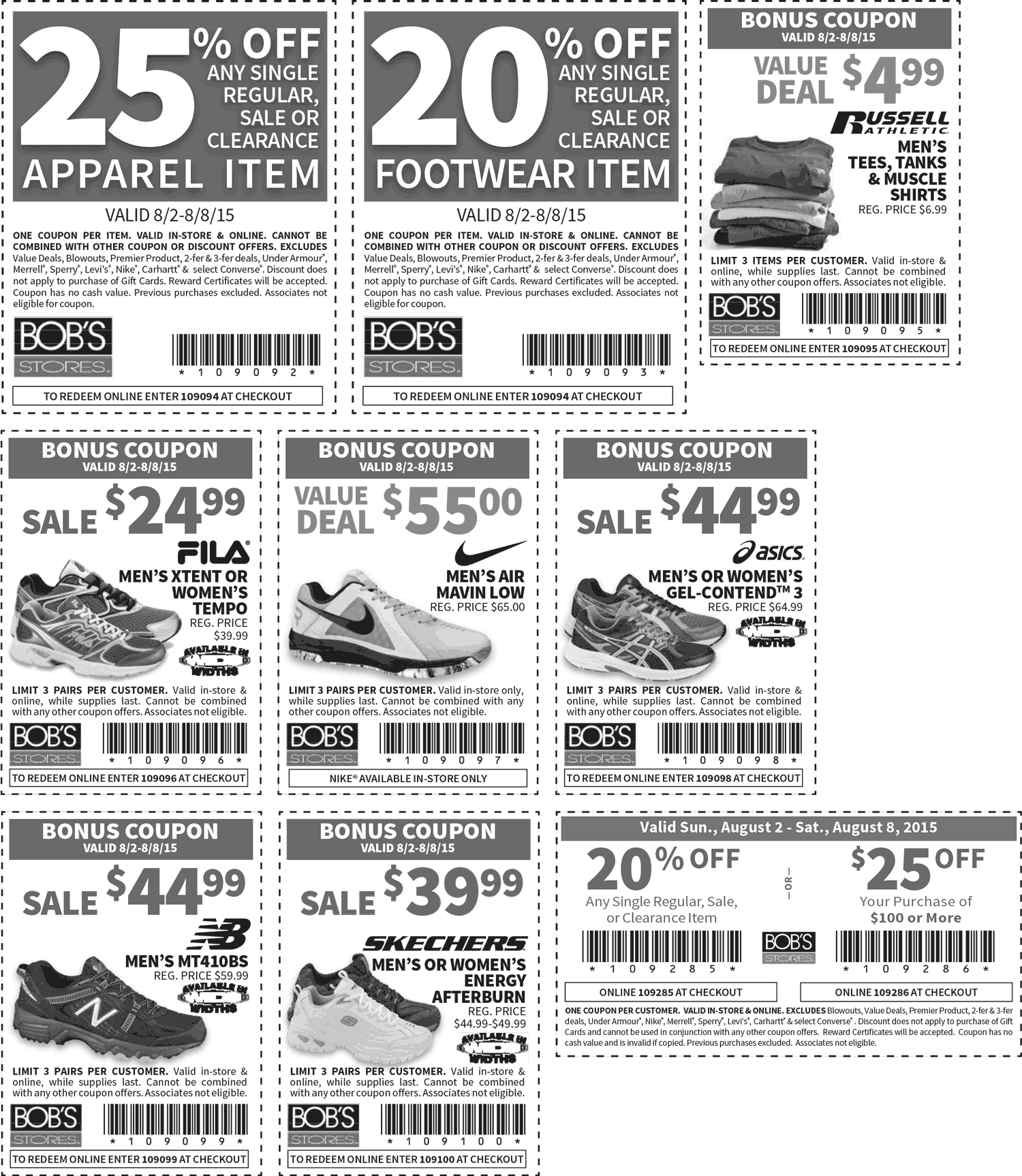 Bobs Stores Coupon April 2024 25% off a single item & more at Bobs Stores, or online via promo code 109094