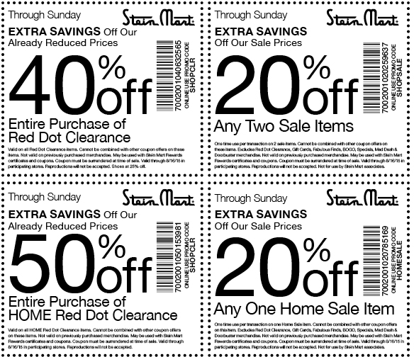 Stein Mart Coupon April 2024 Extra 20-50% off at Stein Mart, or online via promo code SHOPCLR