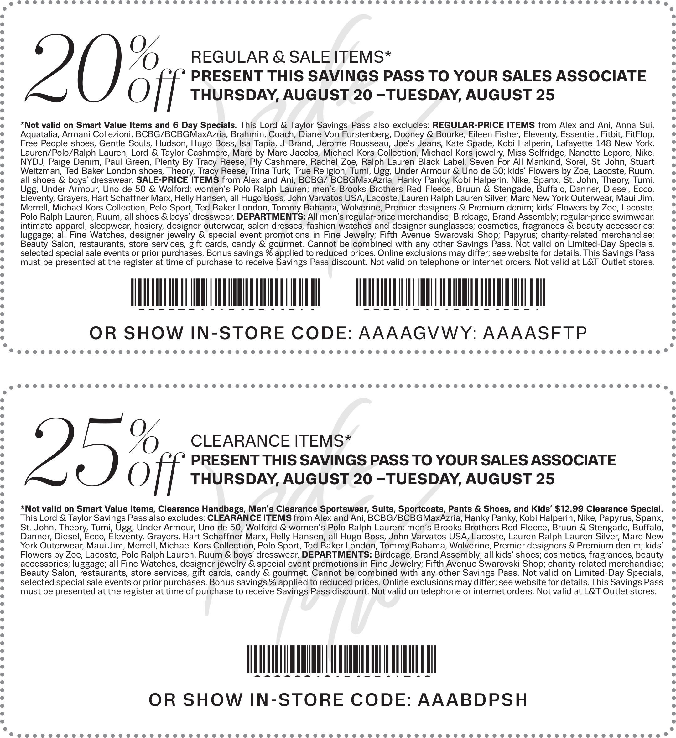 Lord & Taylor Coupon April 2024 20-25% off at Lord & Taylor, or online via promo code SUMMER