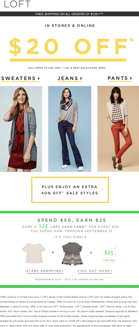LOFT Coupon April 2024 Extra 40% off sale items & more at LOFT, ditto online