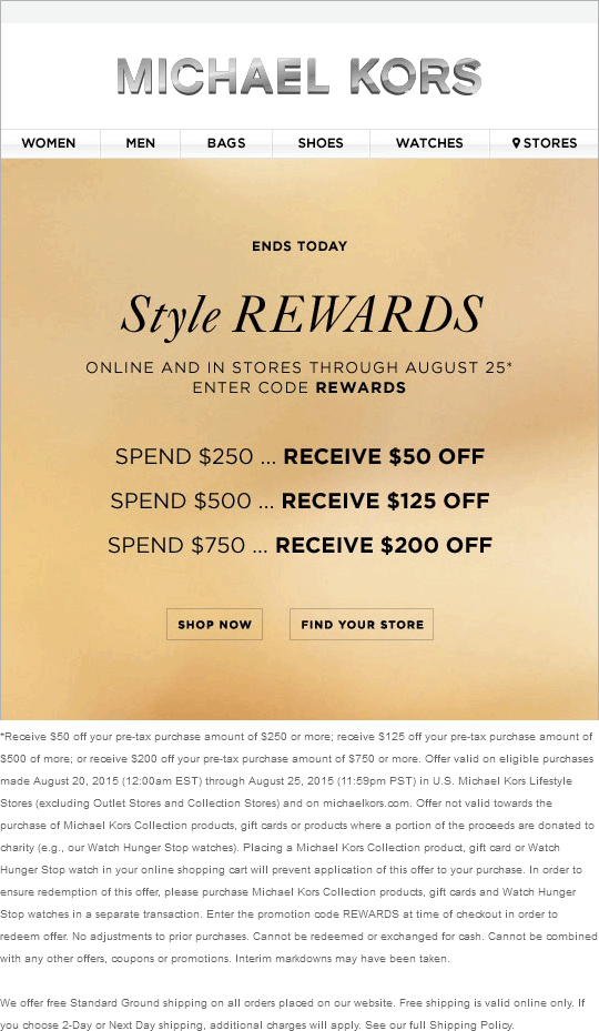 michael kors outlet discount code