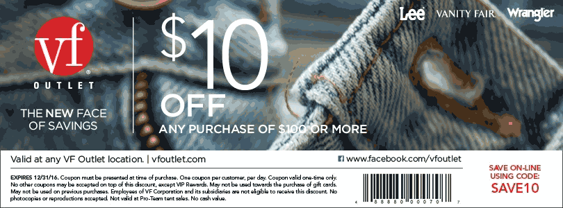 VF Outlet coupons & promo code for [May 2024]