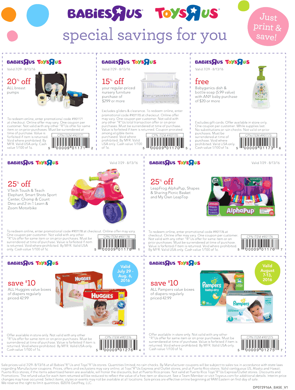 Babies R Us Coupon April 2024 $10 off diapers & more at Toys R Us & Babies R Us