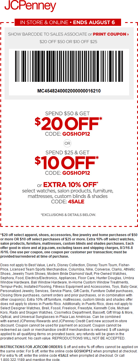 JCPenney Coupon March 2024 $10 off $25 & more at JCPenney, or online via promo code GOSHOP12