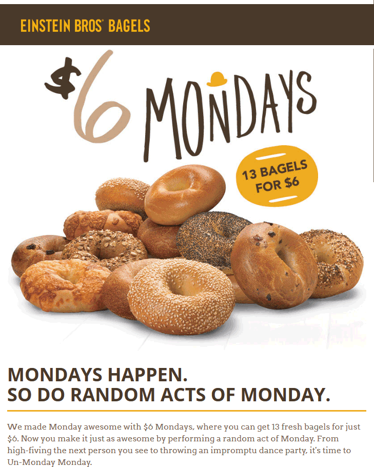 Einstein Bros Bagels August 2021 Coupons and Promo Codes 🛒