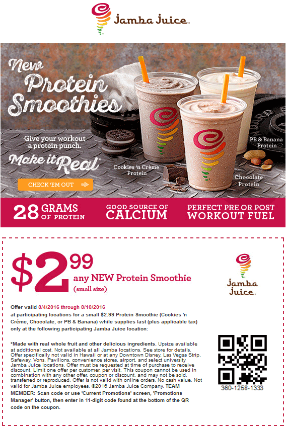 Jamba Juice coupons & promo code for [May 2024]