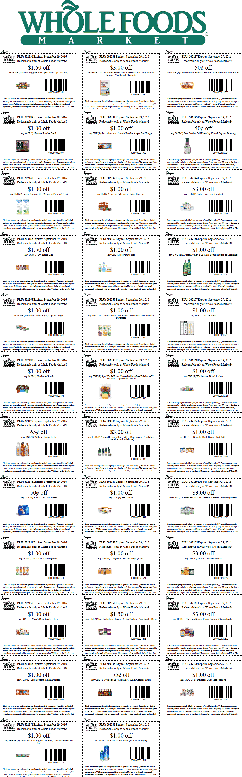 Whole Foods Coupon March 2024 Various grocery coupons for Whole Foods market