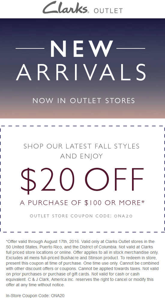 clark outlet discount code