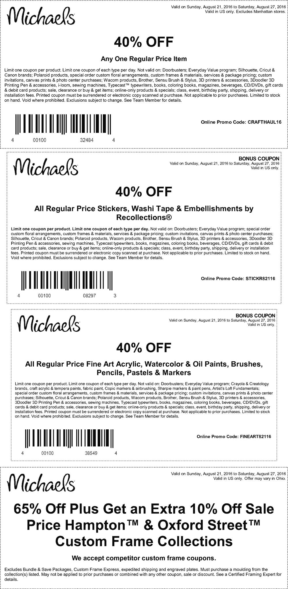 Michael's Coupon - 40% off in December 2023