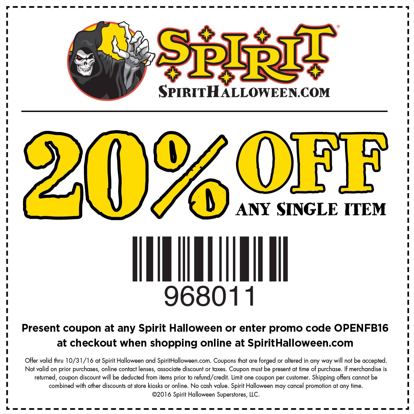 Spirit Halloween Coupon Code 2024 Jeanne Maudie