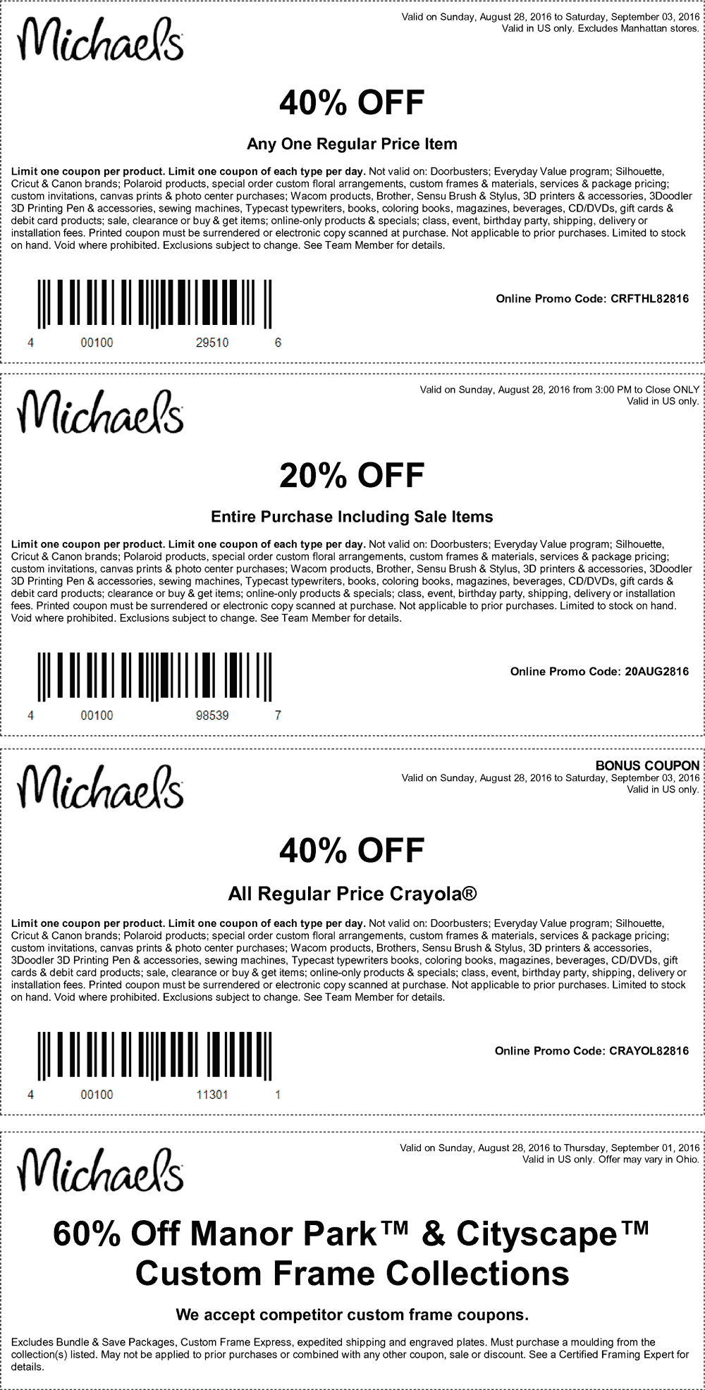 Michaels Coupon April 2024 40% off a single item & more at Michaels, or online via promo code CRFTHL82816