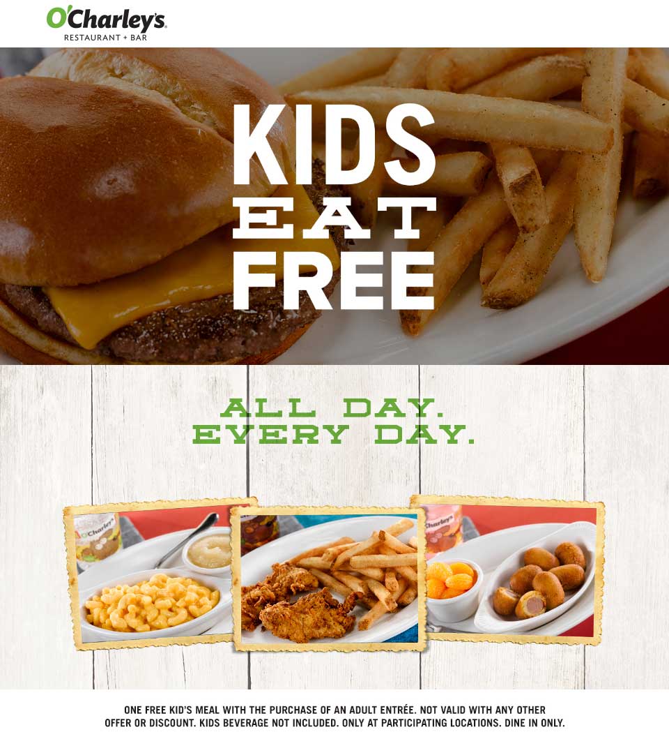 OCharleys coupons & promo code for [May 2024]