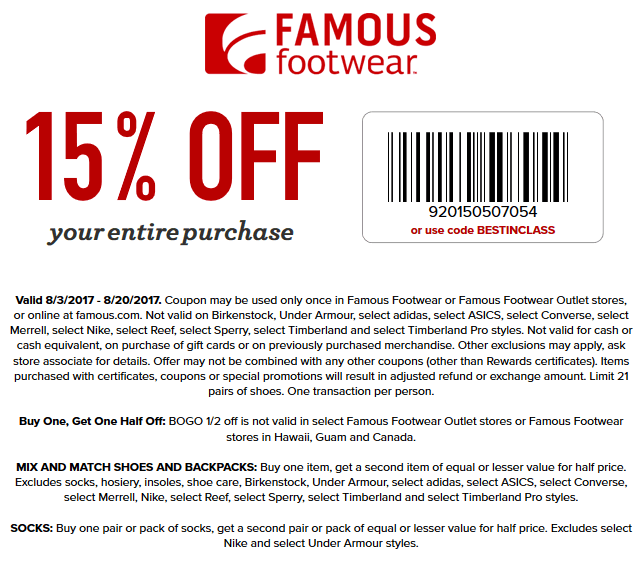 famous footwear bogo coupon