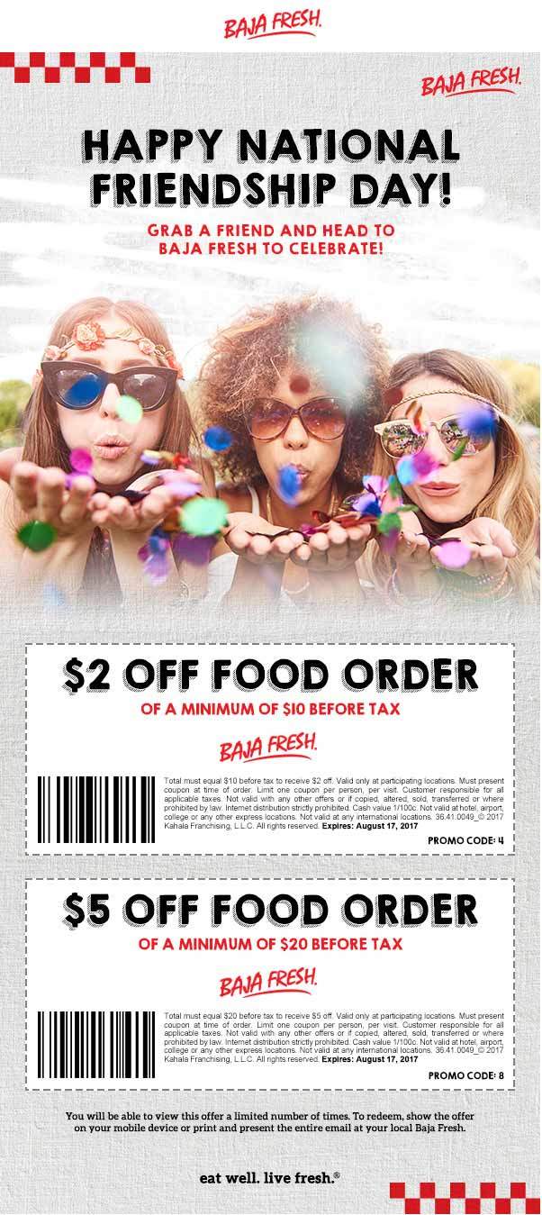 Baja Fresh coupons & promo code for [May 2024]