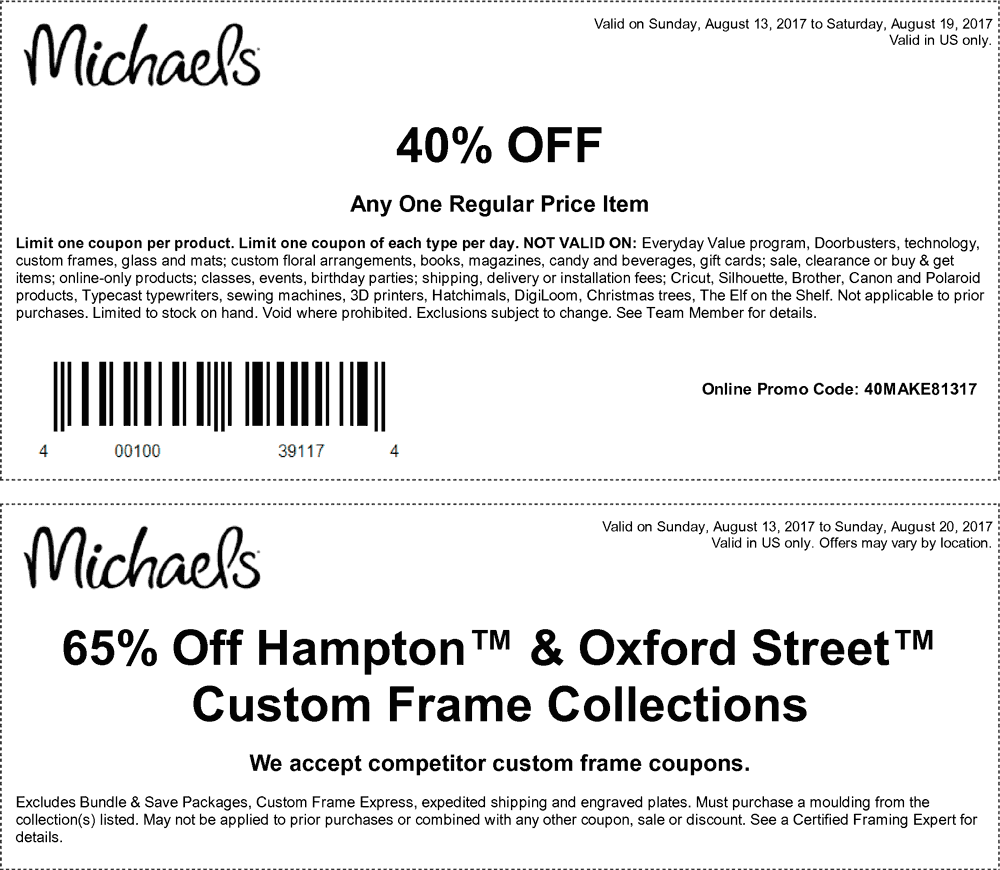 Michaels July 2020 Coupons and Promo Codes 🛒