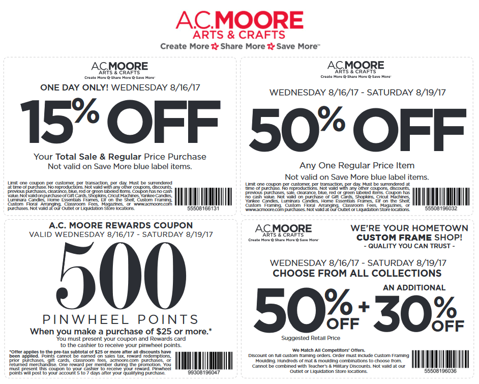 A.C. Moore coupons & promo code for [April 2024]