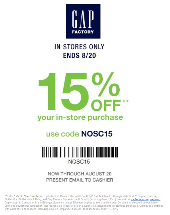 Gap Factory coupons & promo code for [May 2024]