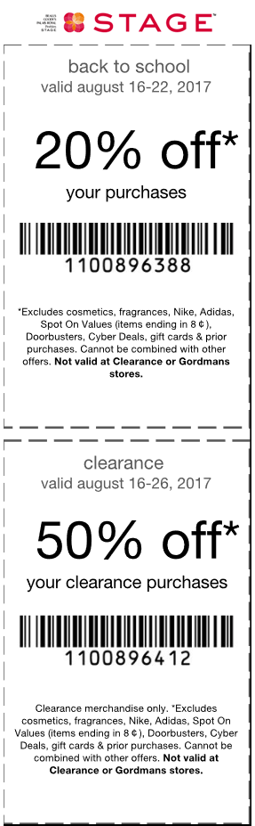 Stage Coupon March 2024 20-50% off at Stage stores