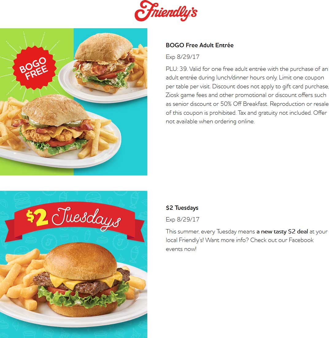 Friendlys February 2021 Coupons and Promo Codes