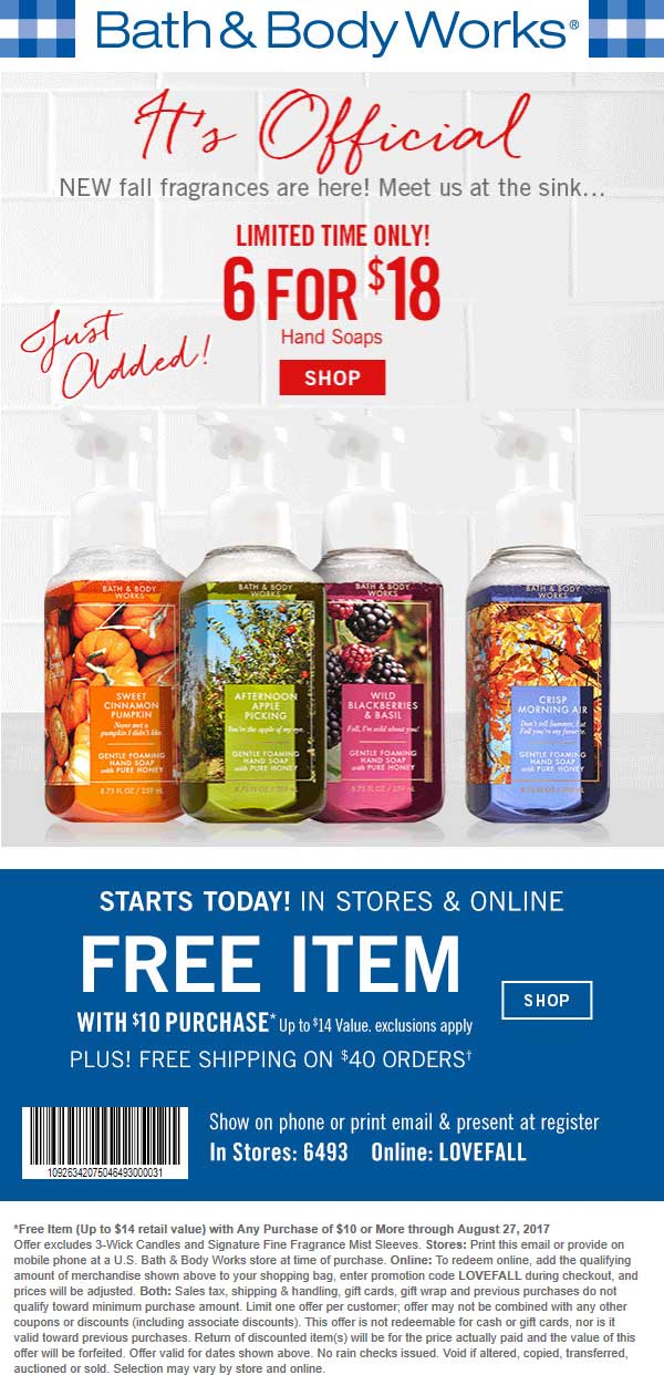 Bath & Body Works May 2024 Coupons and Promo Codes 🛒