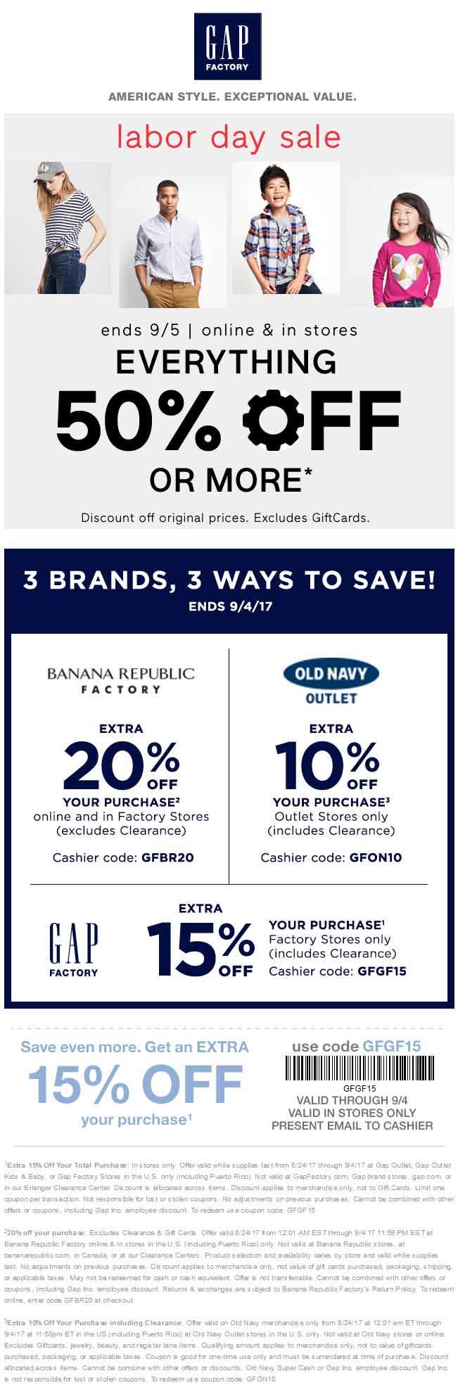 Gap Factory February 2024 Coupons and Promo Codes 🛒