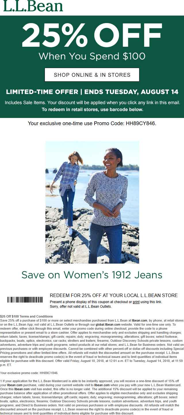 L.L.Bean July 2021 Coupons and Promo Codes 🛒