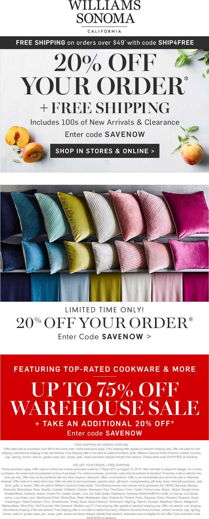 Williams Sonoma coupons & promo code for [April 2024]