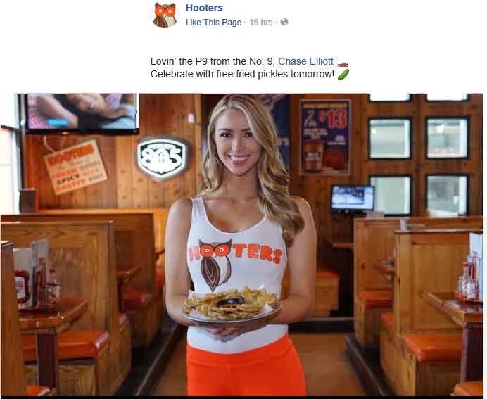Hooters Coupon April 2024 Free fried pickles appetizer today at Hooters
