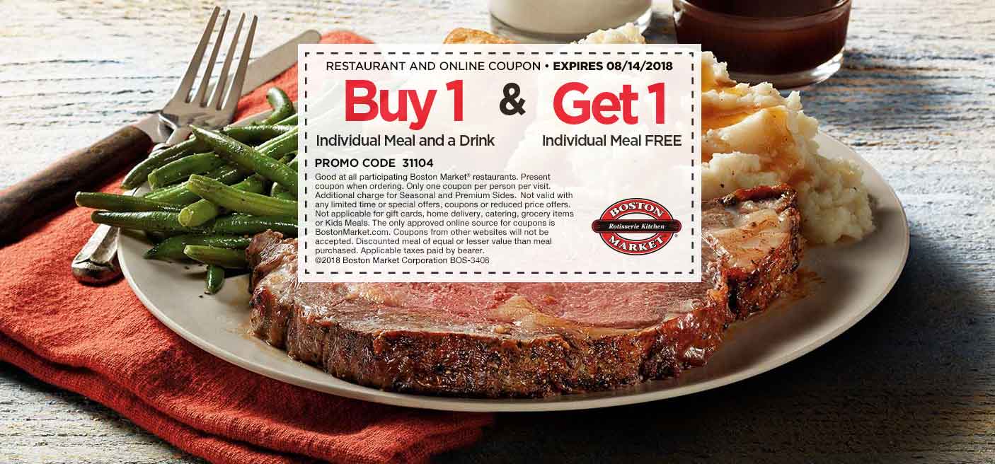 Boston Market coupons & promo code for [April 2024]