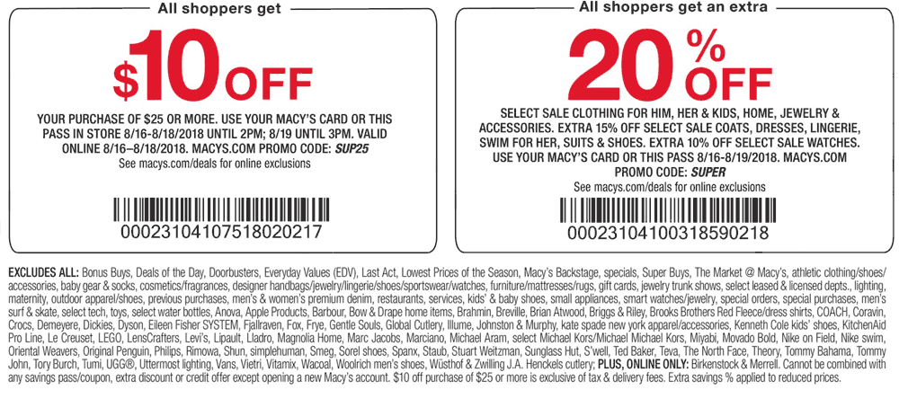 Macys coupon sale march 2020