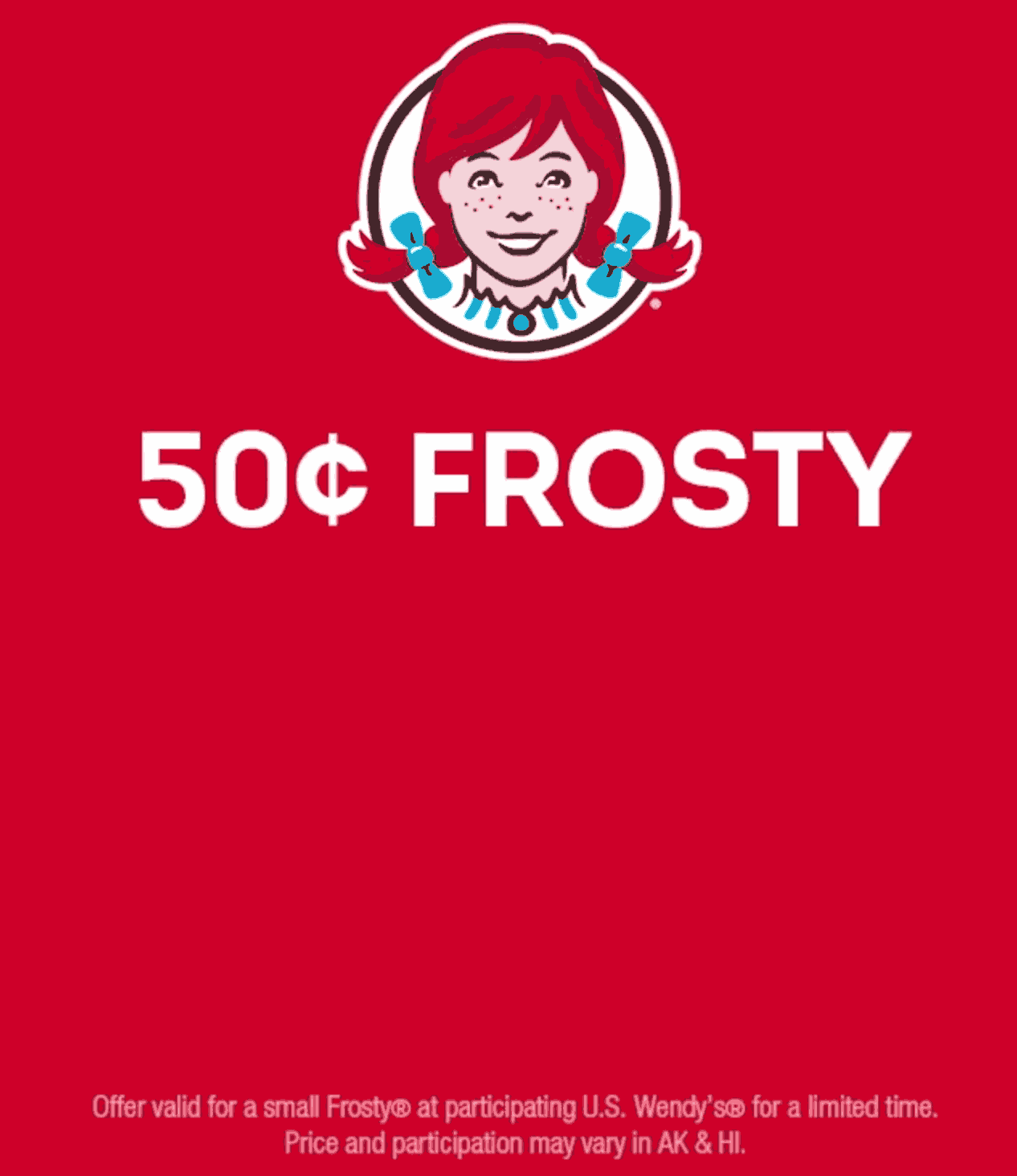 Wendys Coupon April 2024 .50 cent frostys at Wendys