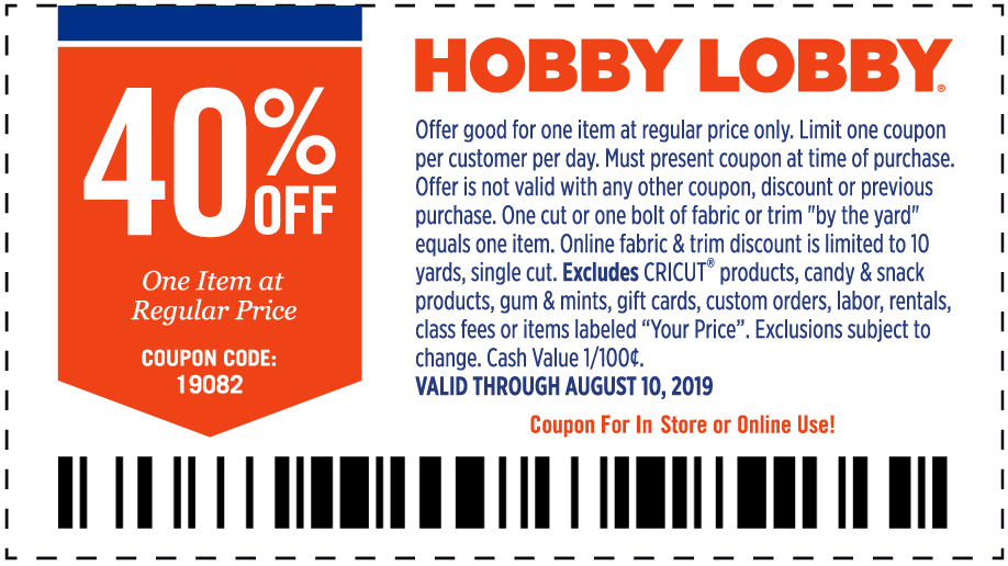 Hobby Lobby coupons & promo code for [September 2022]