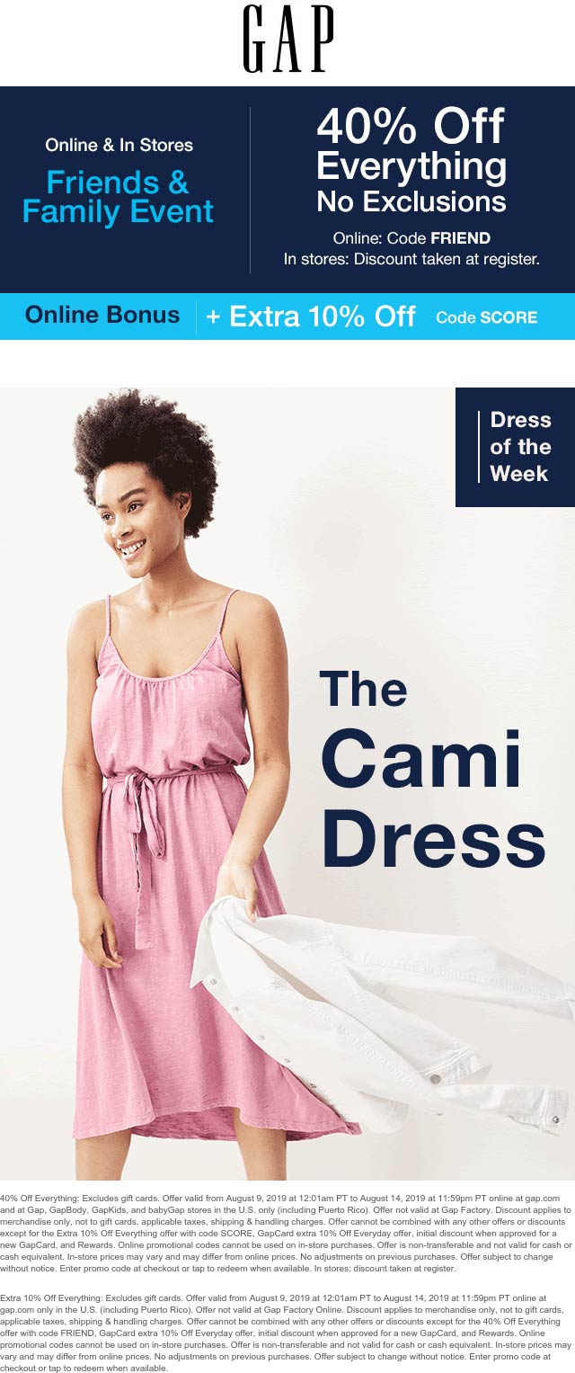 Gap coupons & promo code for [April 2024]