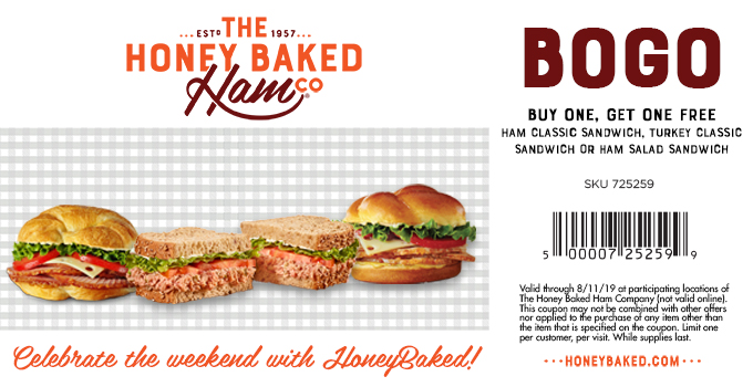 HoneyBaked coupons & promo code for [May 2022]