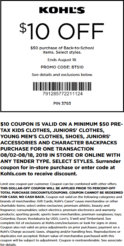 Kohls coupons & promo code for [June 2022]