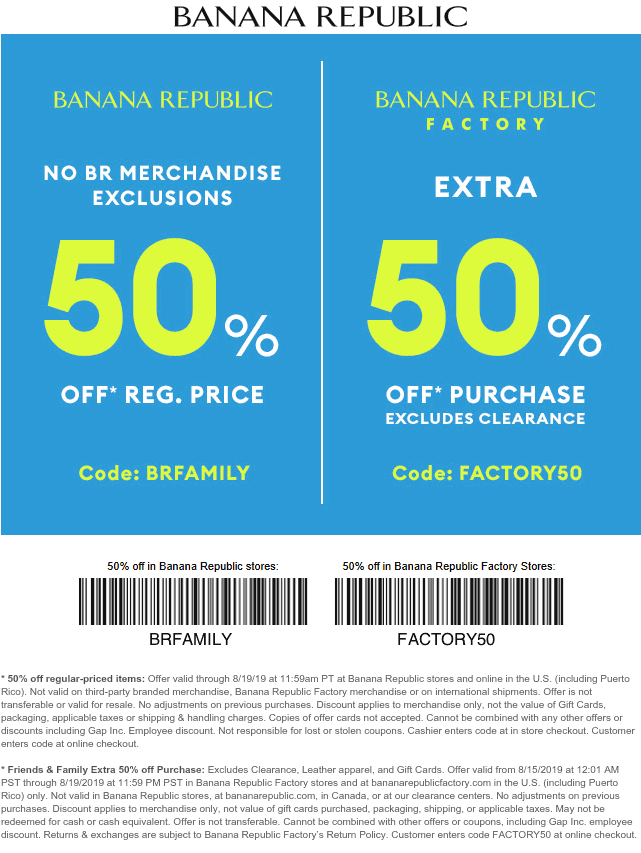 Banana Republic June 2020 Coupons And Promo Codes 