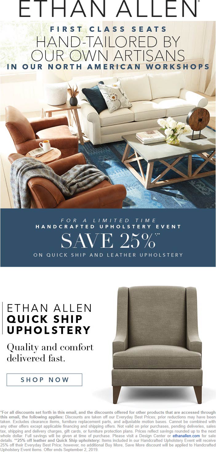 Ethan Allen coupons & promo code for [May 2022]
