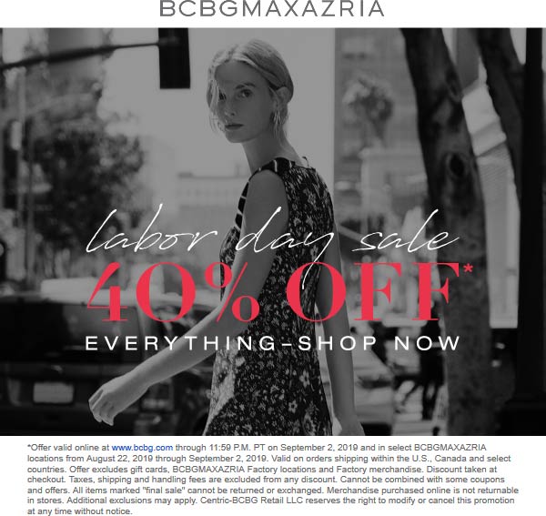 BCBG coupons & promo code for [May 2022]