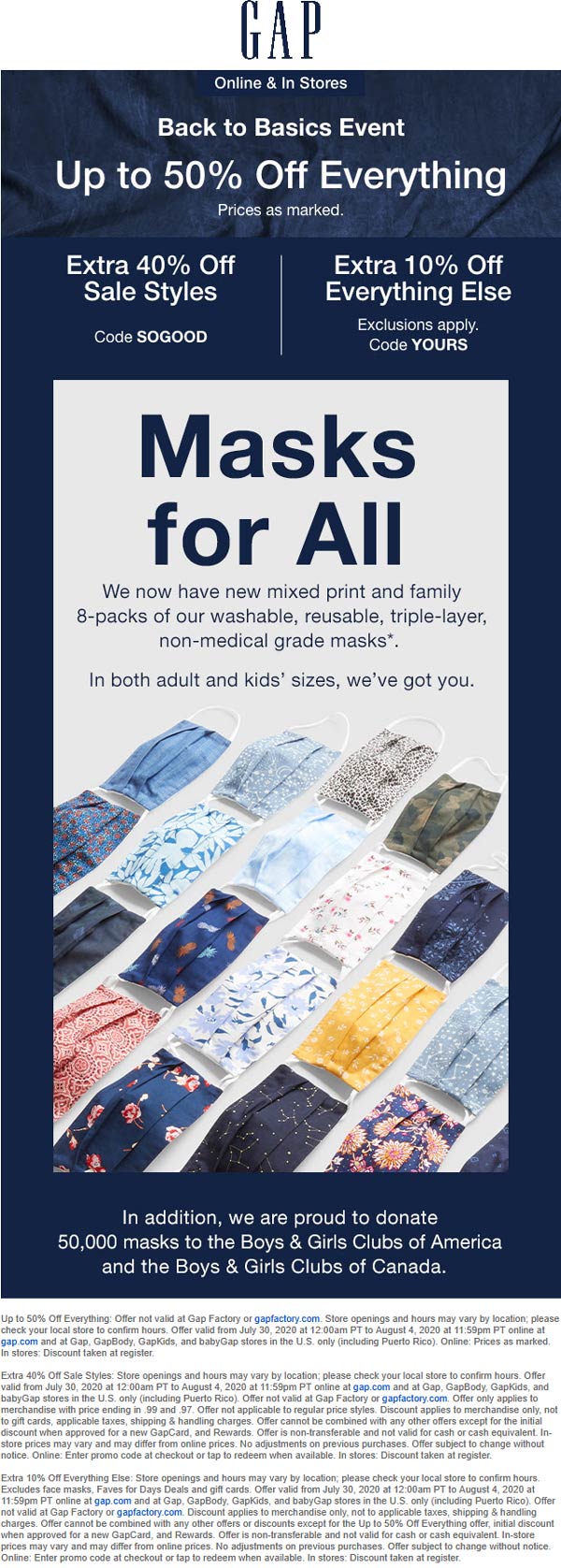 Gap stores Coupon  Extra 40% off sale items & more at Gap, or online via promo code SOGOOD #gap 