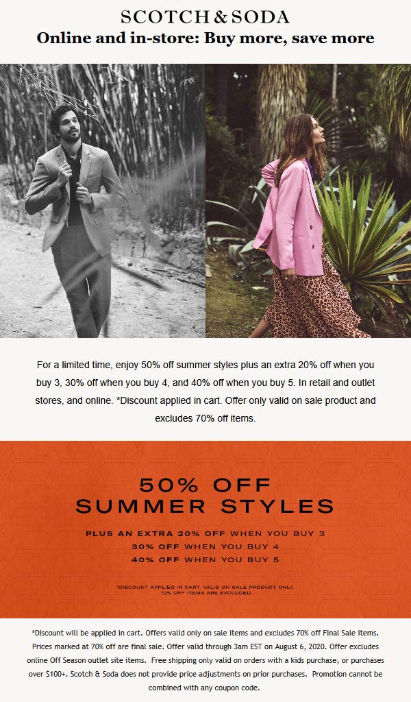 50 Off Summer Another 20 40 Off 3 Items At Scotch Soda Ditto 