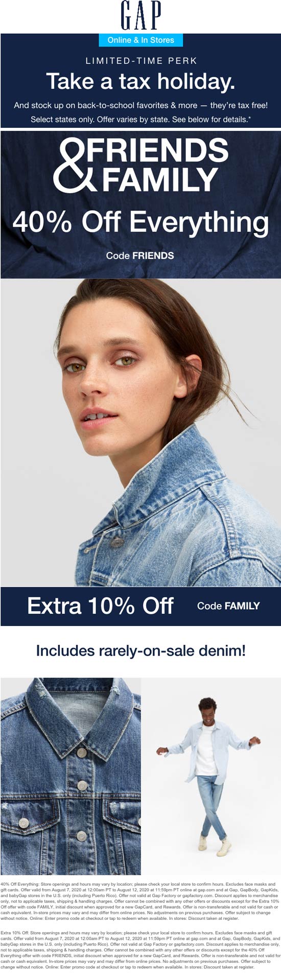  March 2021 50 Off At Gap Or Online Via Promo Code FRIENDS And 