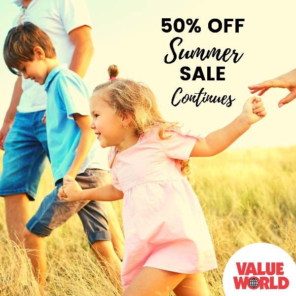 Value World stores Coupon  Extra 50% off summer going on at Value World #valueworld 