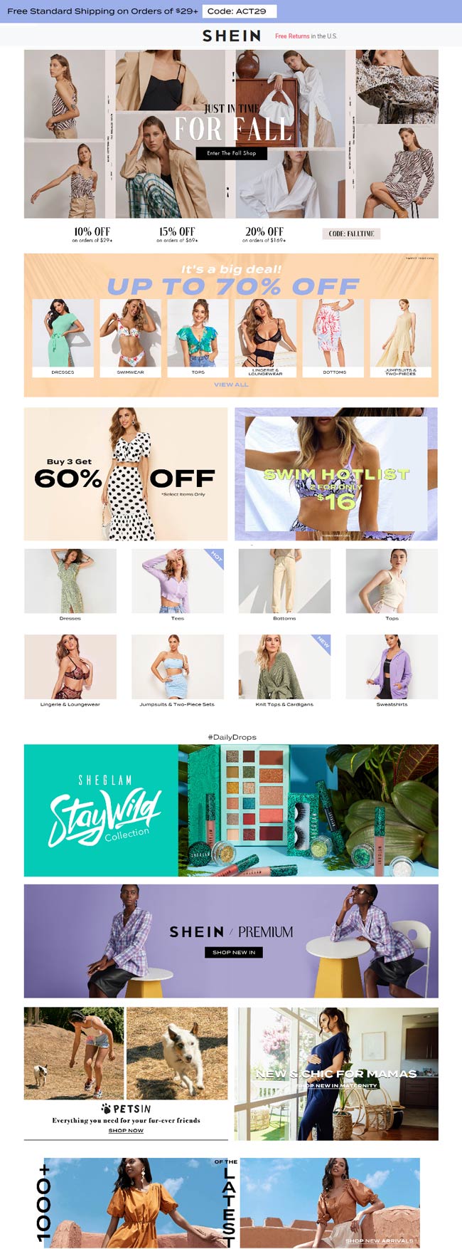 SHEIN stores Coupon  10-20% off $29+ with free shipping at SHEIN fashion, auto-promo enabled tap promo code button to try now #shein 