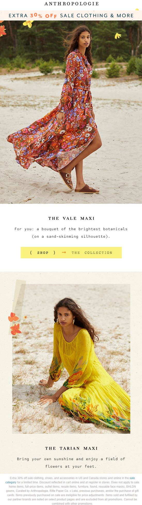 Anthropologie stores Coupon  Extra 30% off sale clothing, shoes, and accessories at Anthropologie, ditto online #anthropologie 