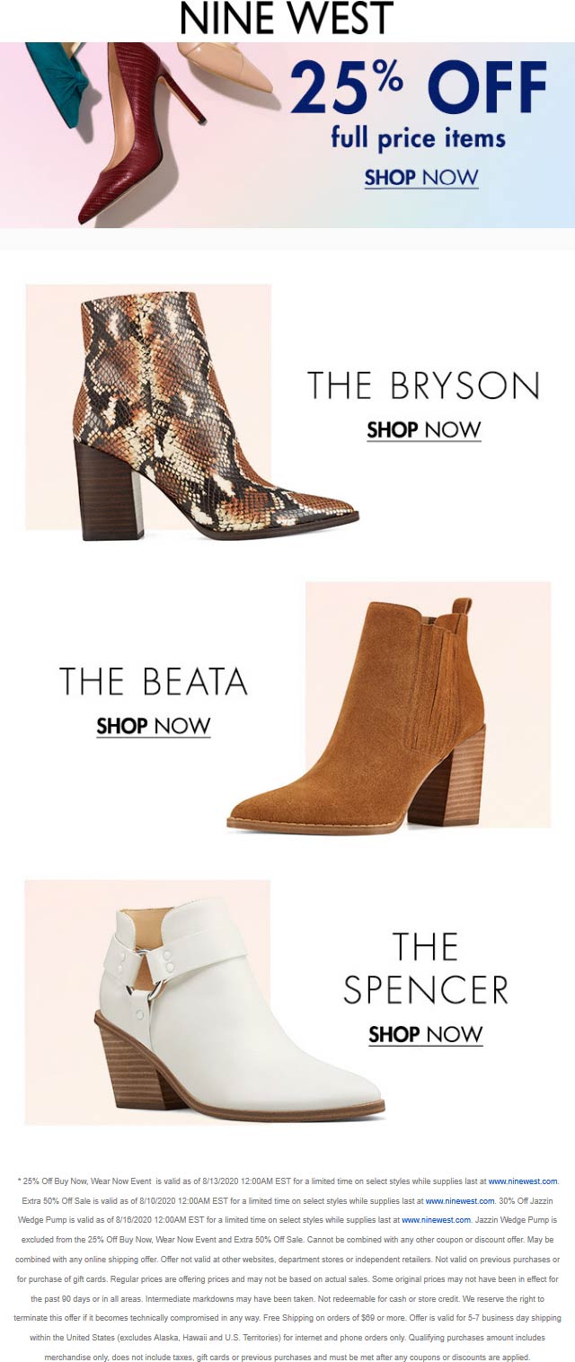 nine west shoes coupons