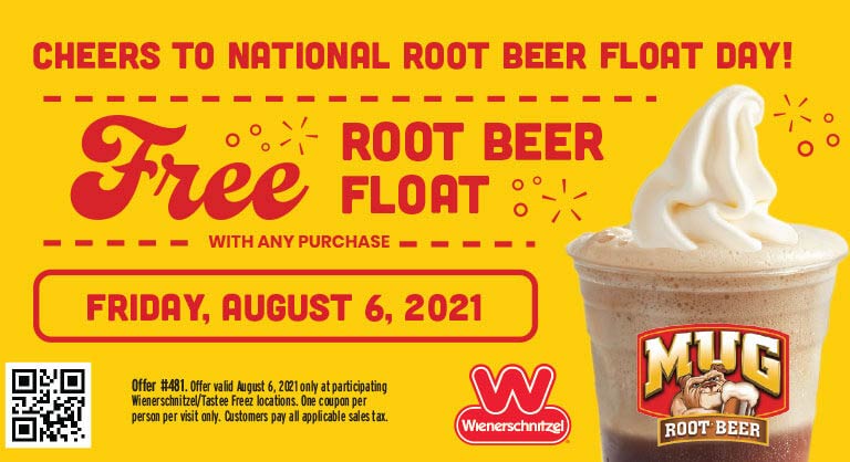 Wienerschnitzel restaurants Coupon  Free root beer float with any purchase Friday at Wienerschnitzel restaurants #wienerschnitzel 