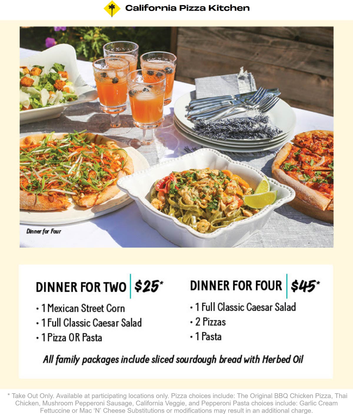 California Pizza Kitchen coupons & promo code for [December 2022]