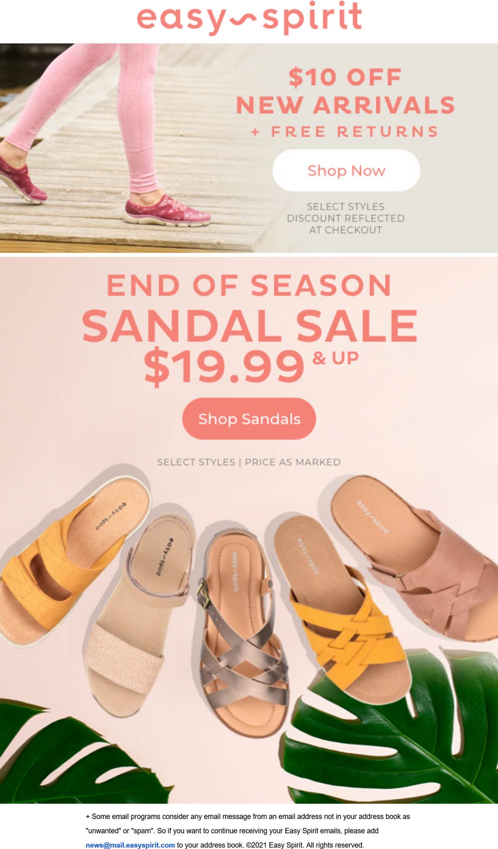 Easy Spirit stores Coupon  $10 off new arrivals at Easy Spirit shoes #easyspirit 