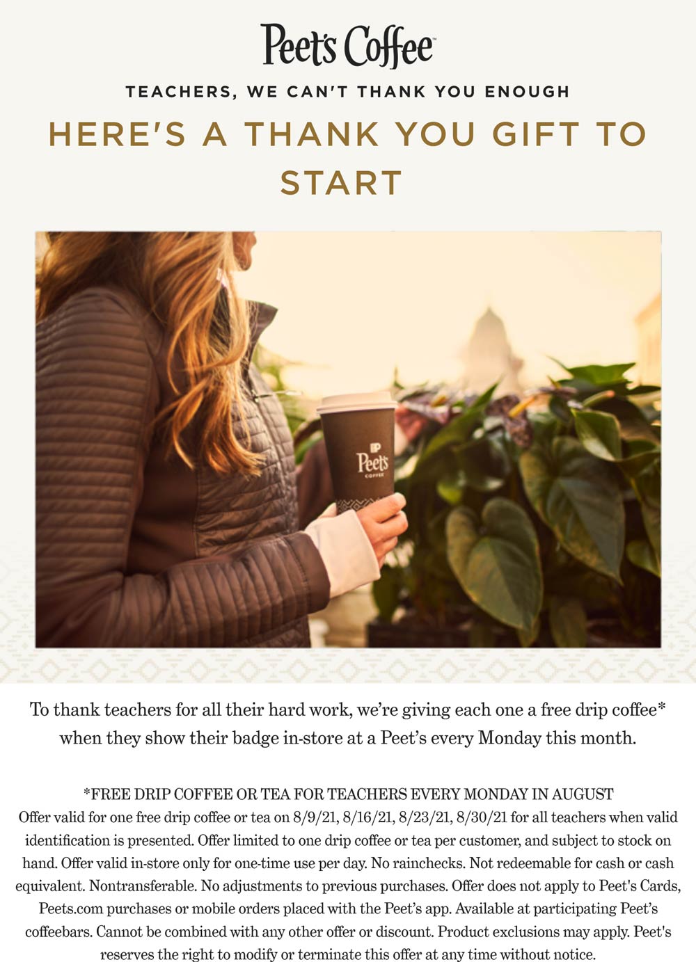 Peets Coffee coupons & promo code for [December 2022]