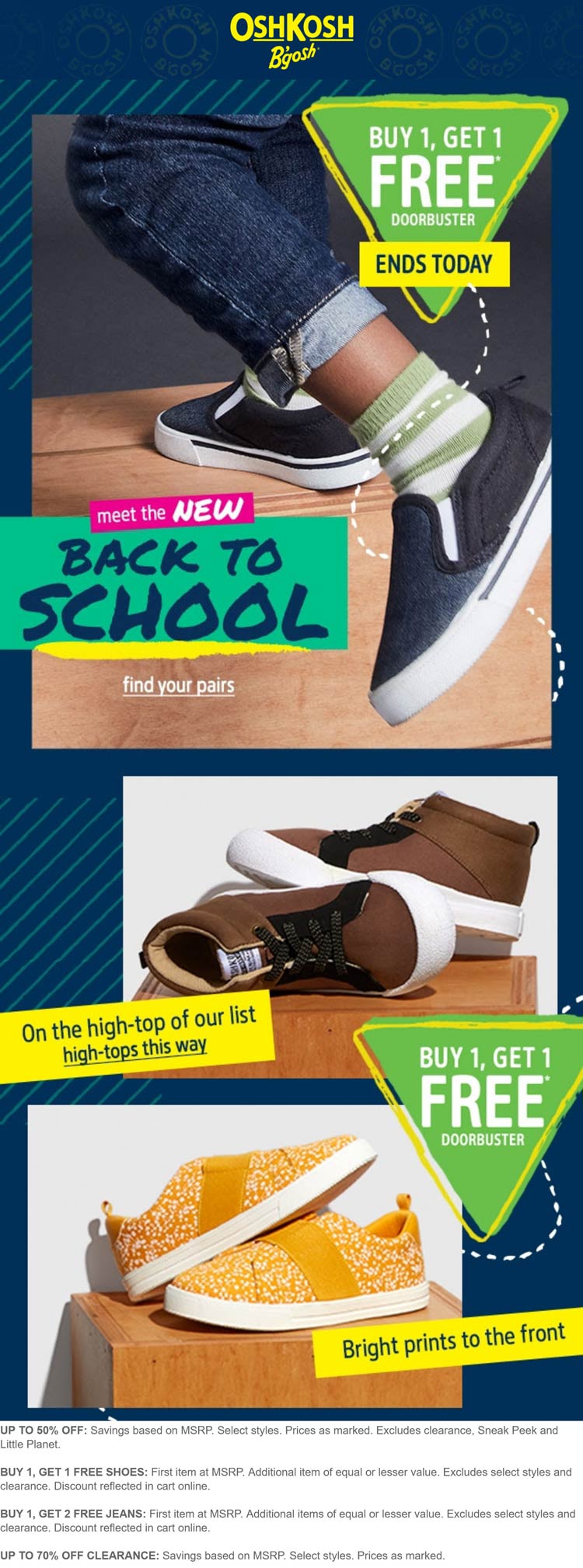 OshKosh Bgosh stores Coupon  Second shoes & 3rd jeans free at OshKosh Bgosh #oshkoshbgosh 